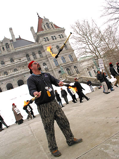 SUNY protest at Capitol in Albany.